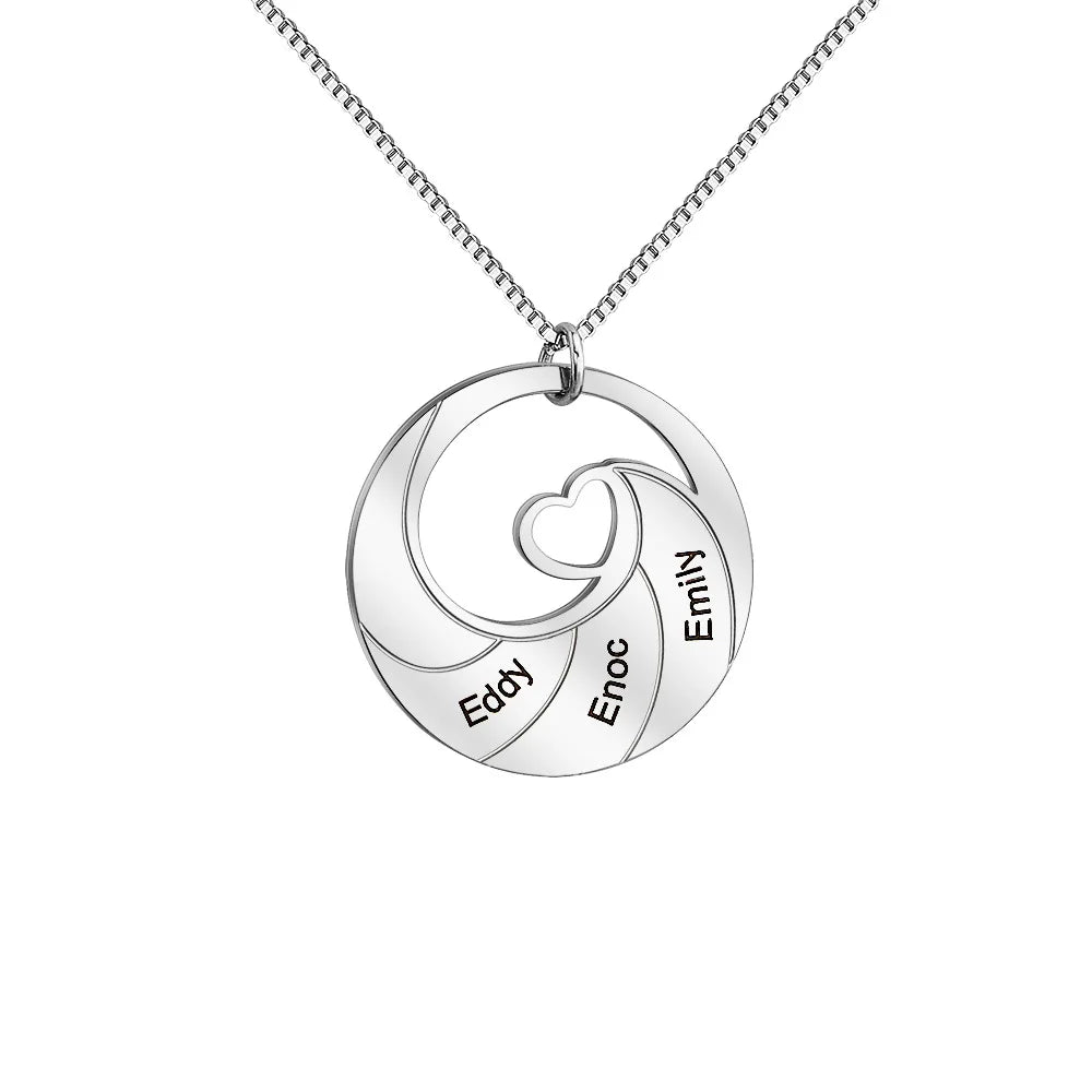 Custom Stainless Steel Wave Necklace for Women