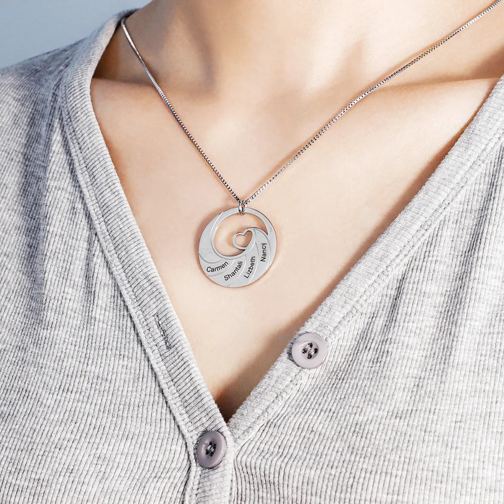 Custom Stainless Steel Wave Necklace for Women