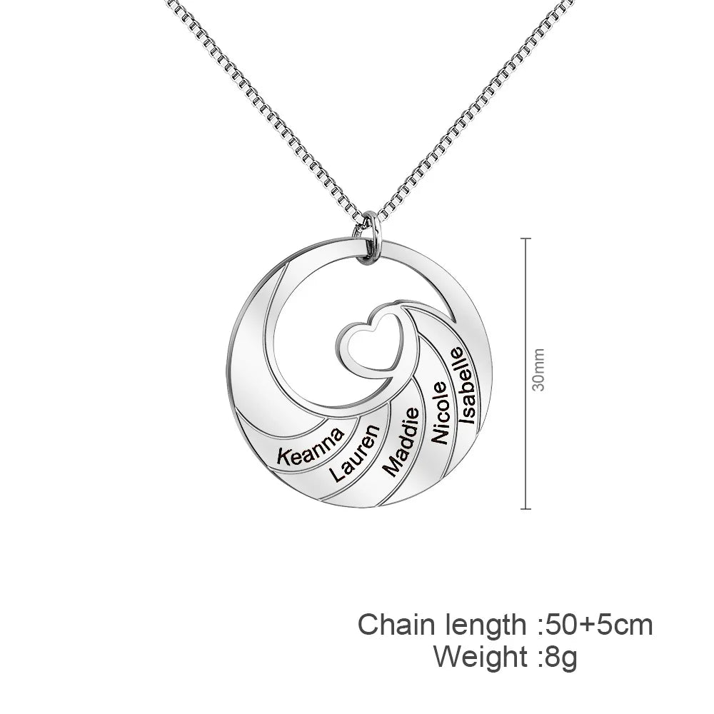 Custom Stainless Steel Wave Necklace for Women