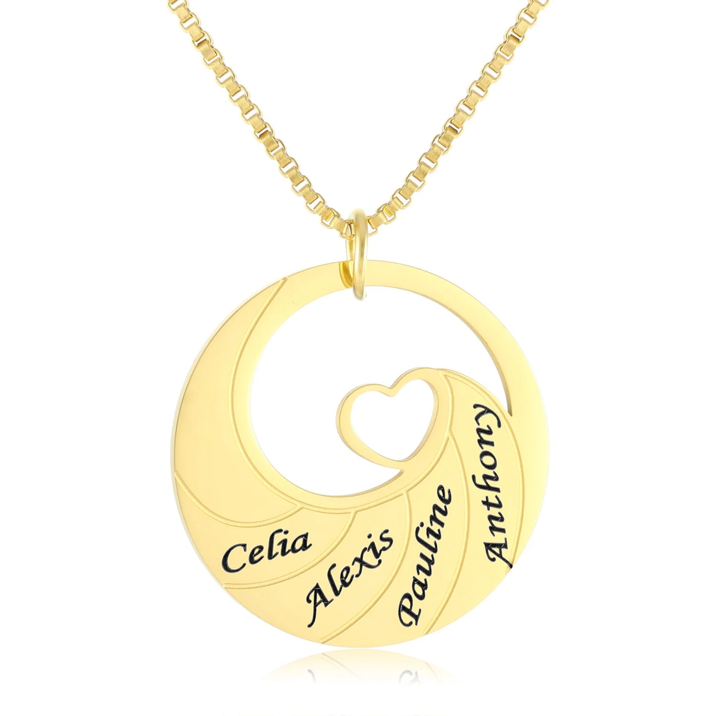 Custom Stainless Steel Wave Necklace for Women